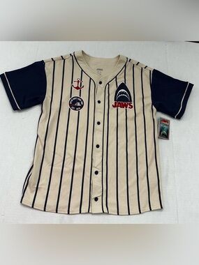 Jaws Boys Graphic Baseball Jersey with Short Sleeves, Size XXL(18) NWT's